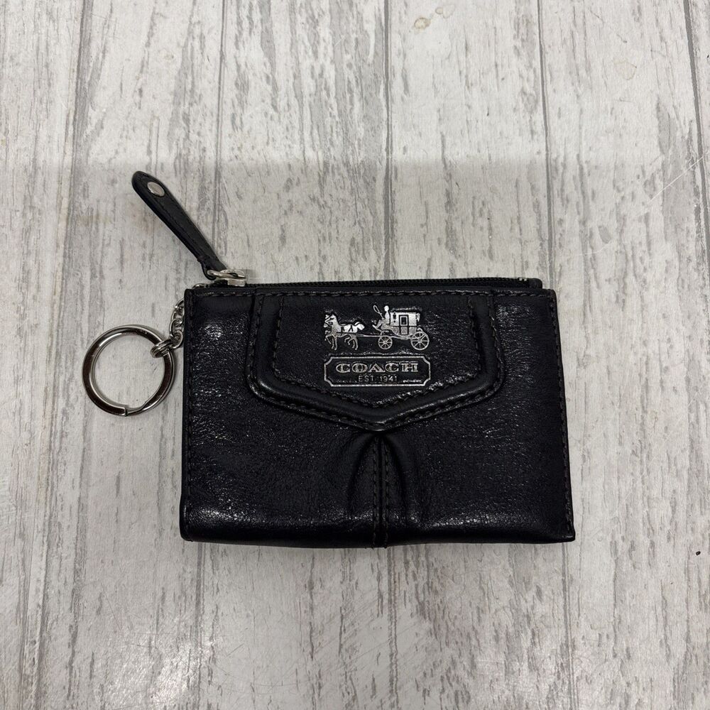 Coach Black Leather Card Wallet